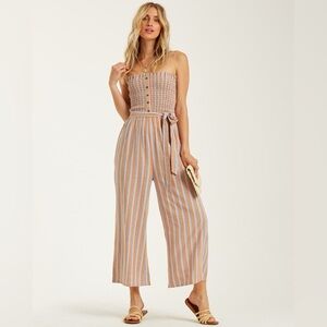 Billabong Multicolored Striped Jumpsuit Medium - New With Tags